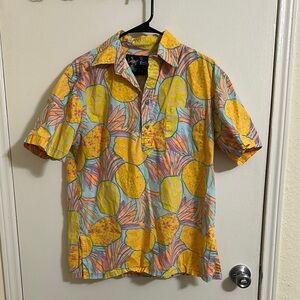 EUC Chubbies The Nutter Pineapple Short Sleeve Button Down Shirt Medium